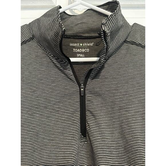 Toad & Co Insect Shield Debug Swifty 1/4 Zip Pullover Size Small Women’s Shirt - Picture 3 of 14